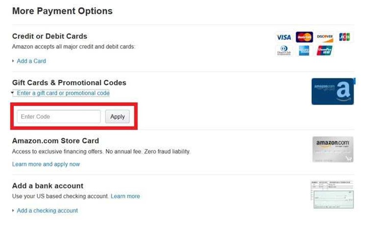 Redeem Amazon gift card 
