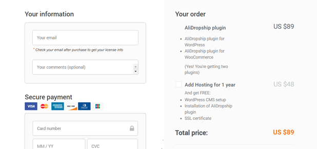 Alidropship plugin prices 
