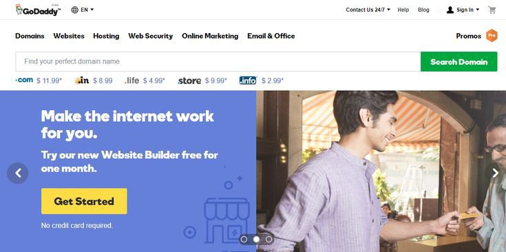 GoDaddy Free Domain 