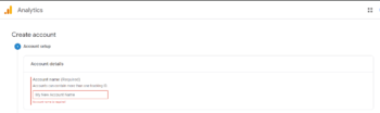 Google Analytics sign up