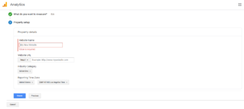 Google Analytics account 