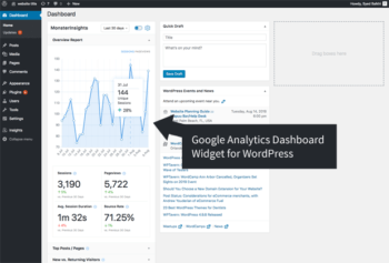 Google Analytics dashboard widget for WordPress