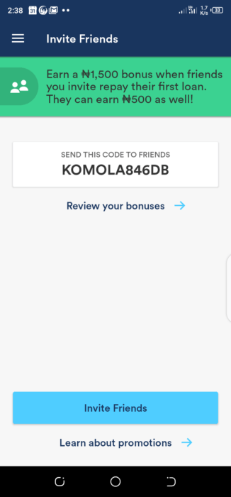 Branch Loan code