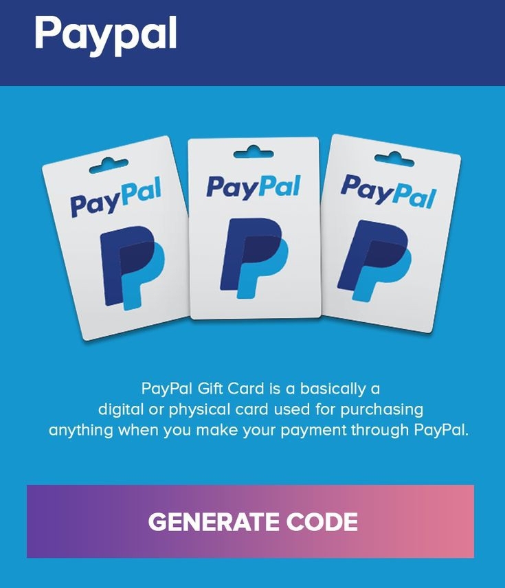 10 Working PayPal gift card generator