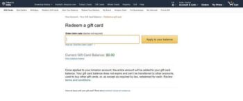 how to redeem Amazon gift card