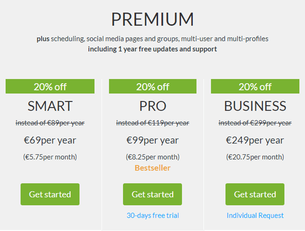 Blog2social Premium auto publish WordPress posts on social media