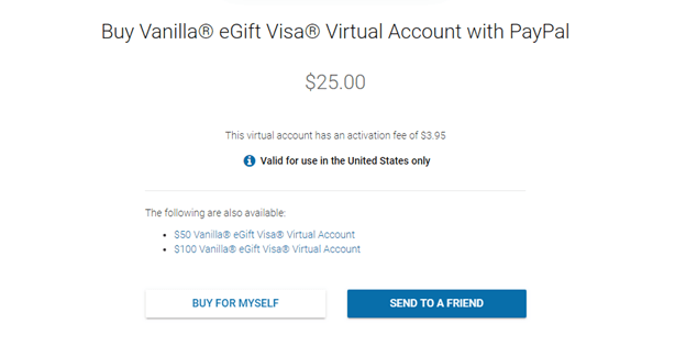 Virtual Prepaid PayPal account 