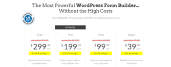 WPForms WordPress Free Forms Builder Pricing 