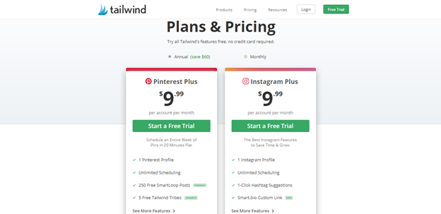 Tailwind Tribes App pricing