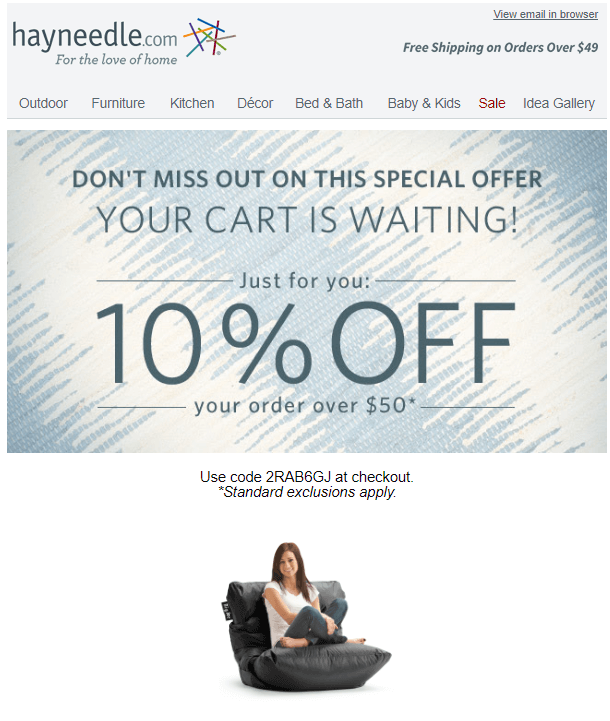 Hayneedle Email Template 
