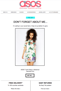 asos Abandonment Cart Emails Templates