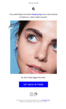 Glossier Abandonment Cart Email Template
