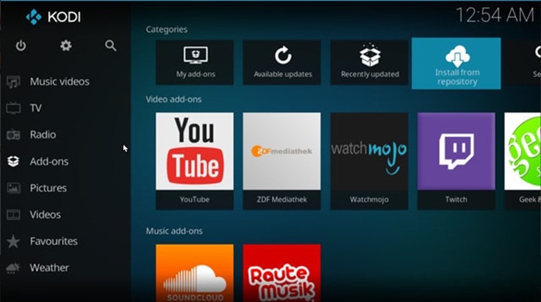 Operate Kodi
