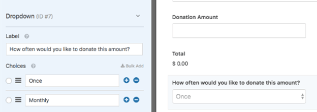 Wpforms order form