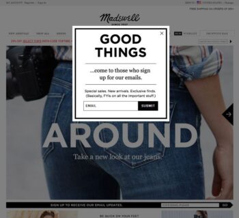 Email Pop-Up  Promotion Sale