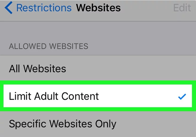 Limit adult content on iphone 