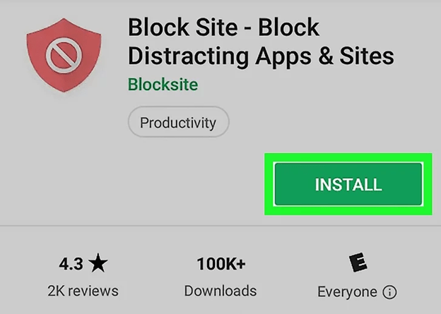 Install Blocksite app on Andriod 