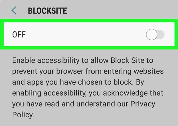 Blocksite on Android 