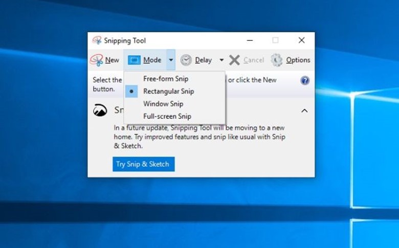 Snipping Tool to screenshot on windows 