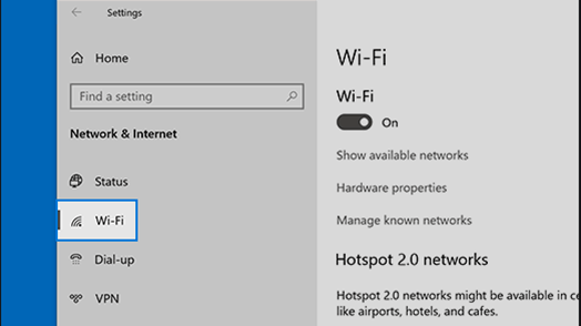 Wi-Fi network settings for xbox 