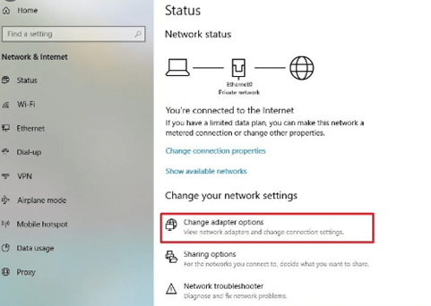 Network and Sharing Center