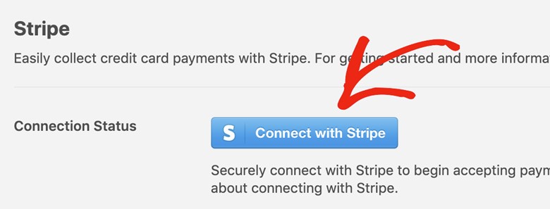 Connect Stripe with wpforms 