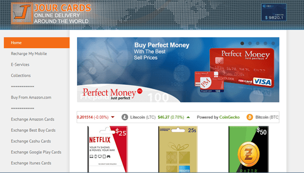 Jour-Cards Paypal Credit for Amazon