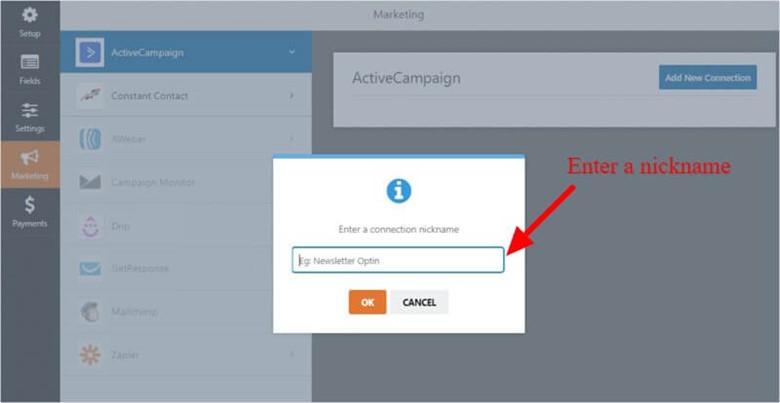 ActiveCampaign set up with wpforms 