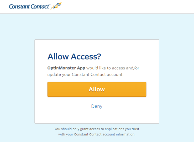 Constant Contact account
