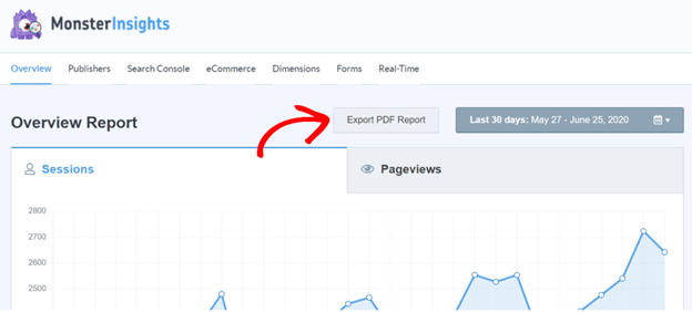 export Google Analytics Reports to pdf