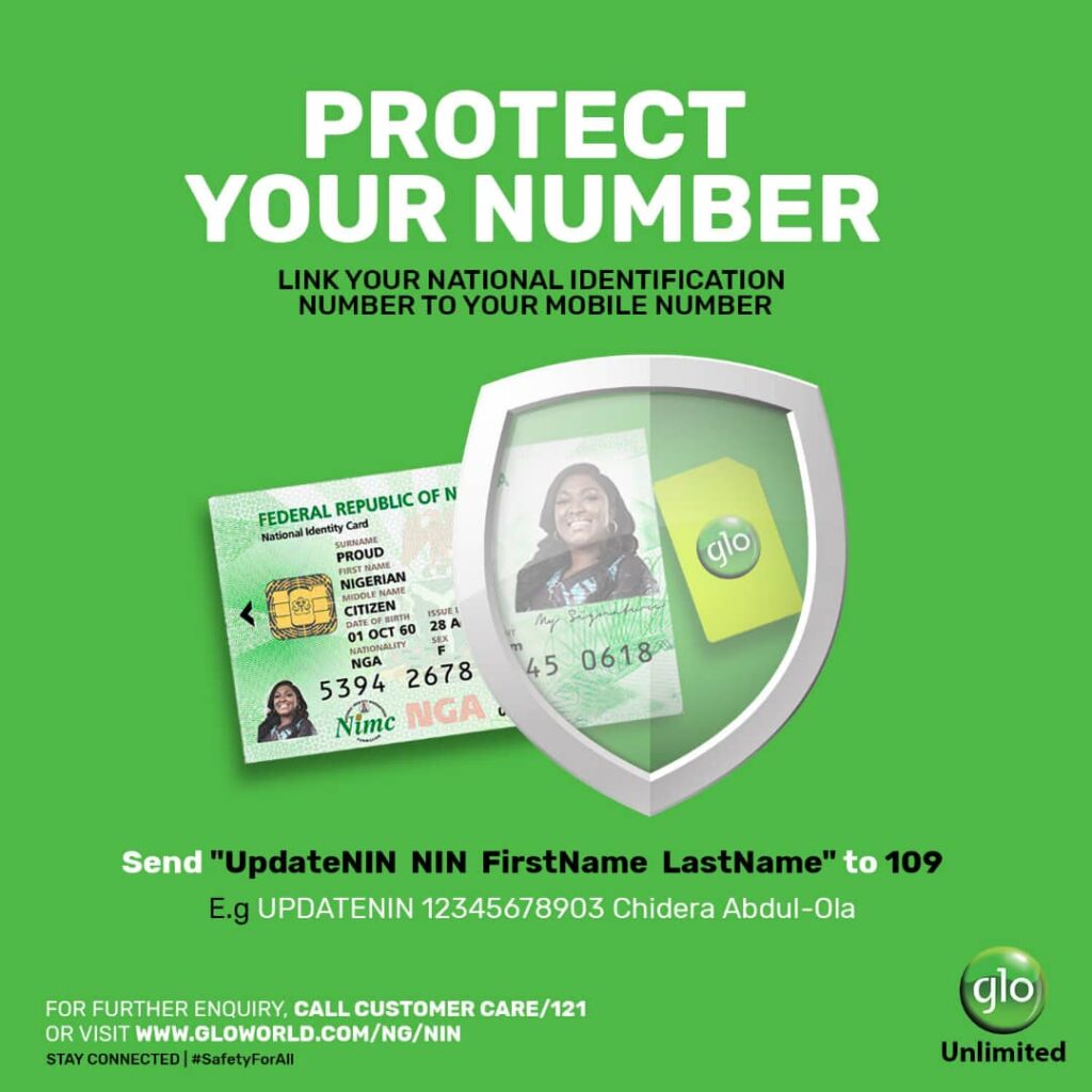 How to Register Your NIN To Your Glo Number