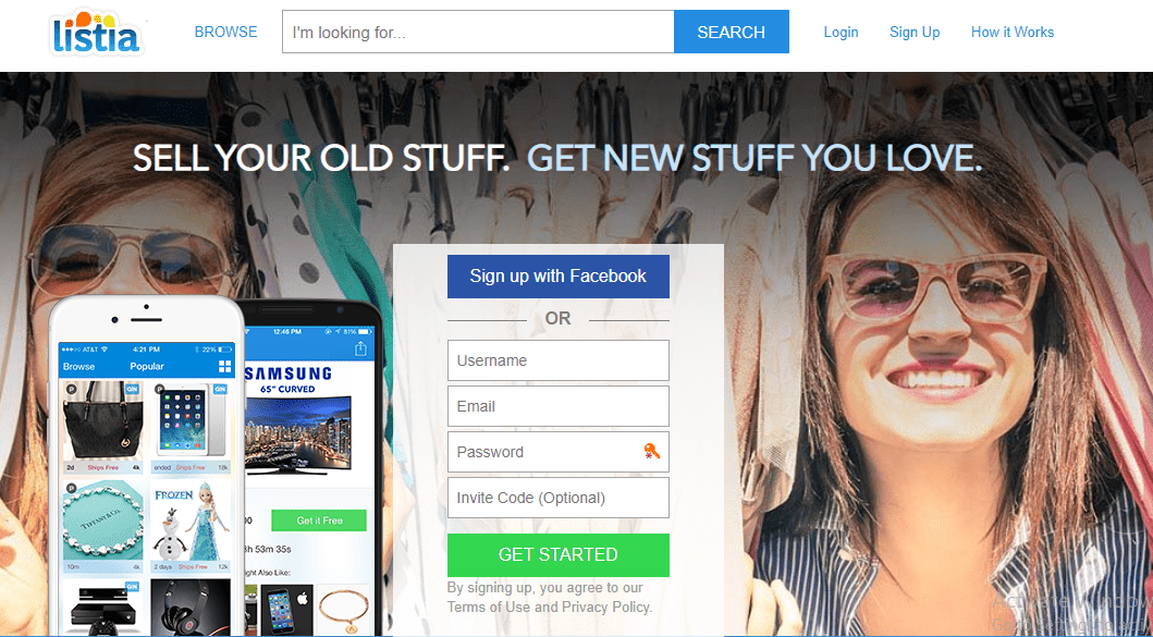 List your products on Listia to earn gift cards 