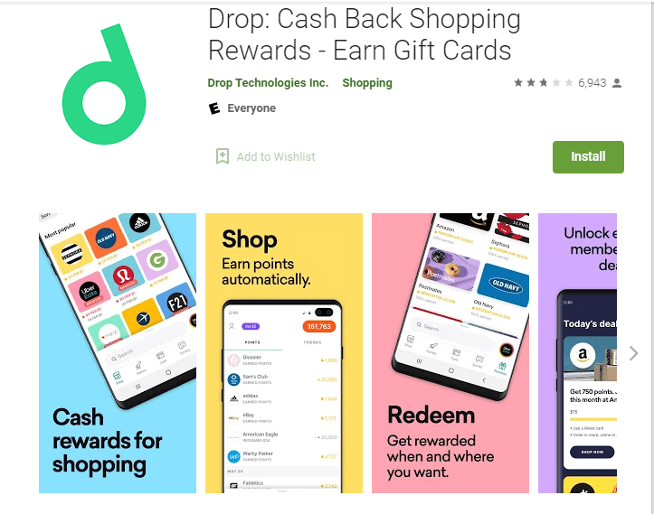 Shop at a DROP store and enjoy FREE gifts card