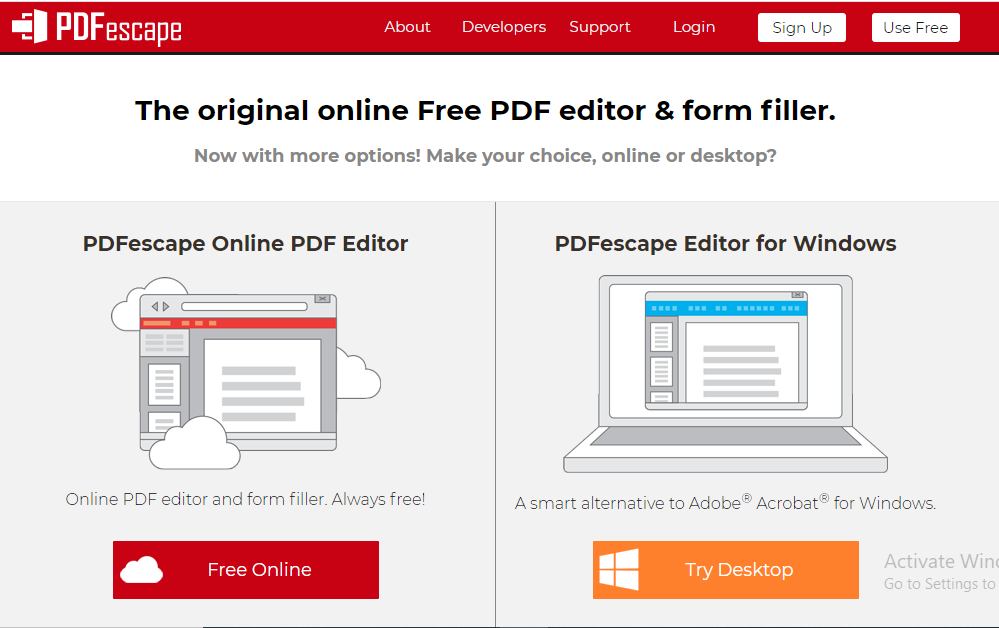 PDF escape Free Online Pdf Editor