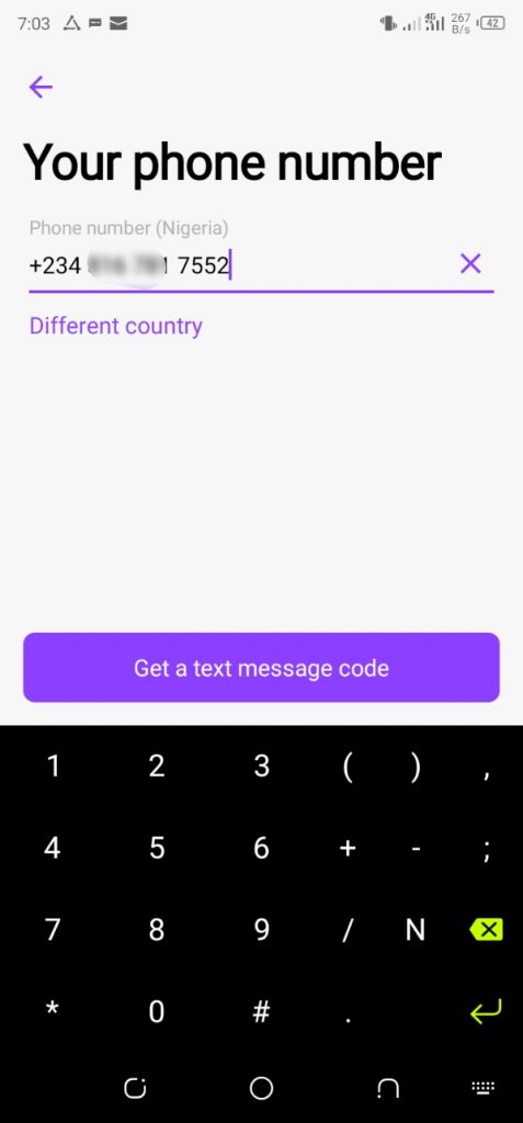 Enter your phone with country code on YooMoney website 