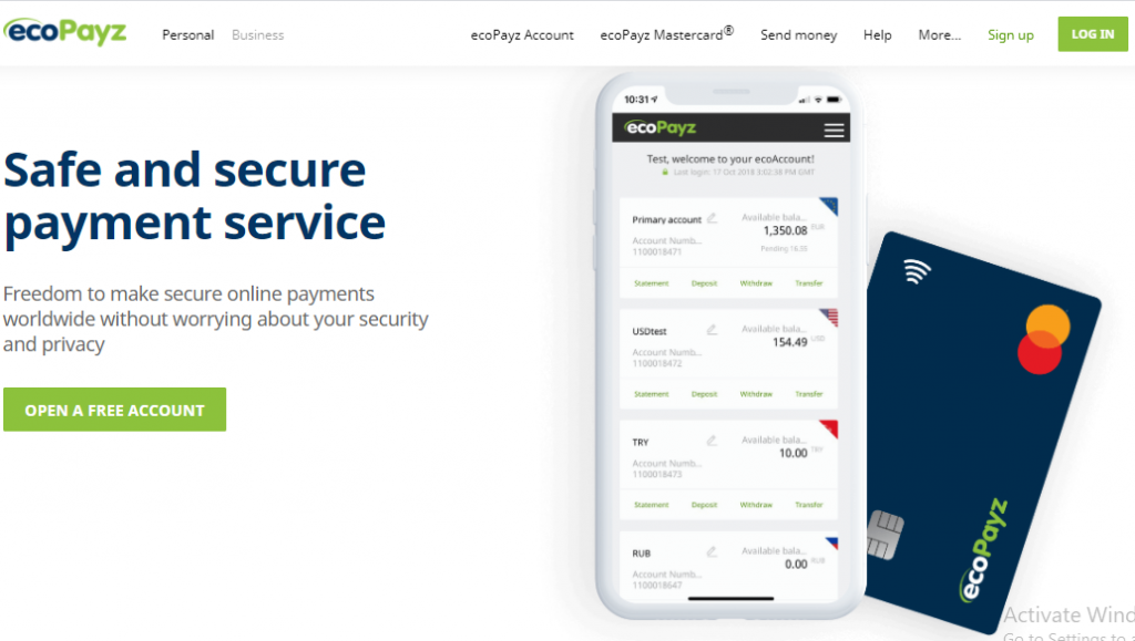 EcoPayz Digital Wallets