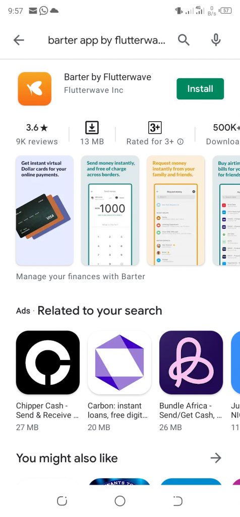 Download the barter app