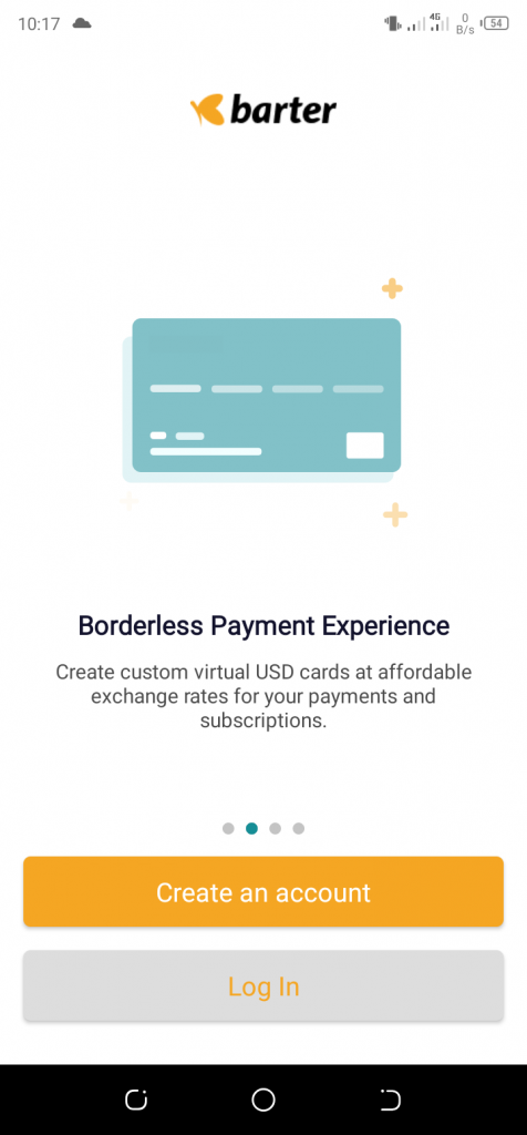  create a barter account in africa