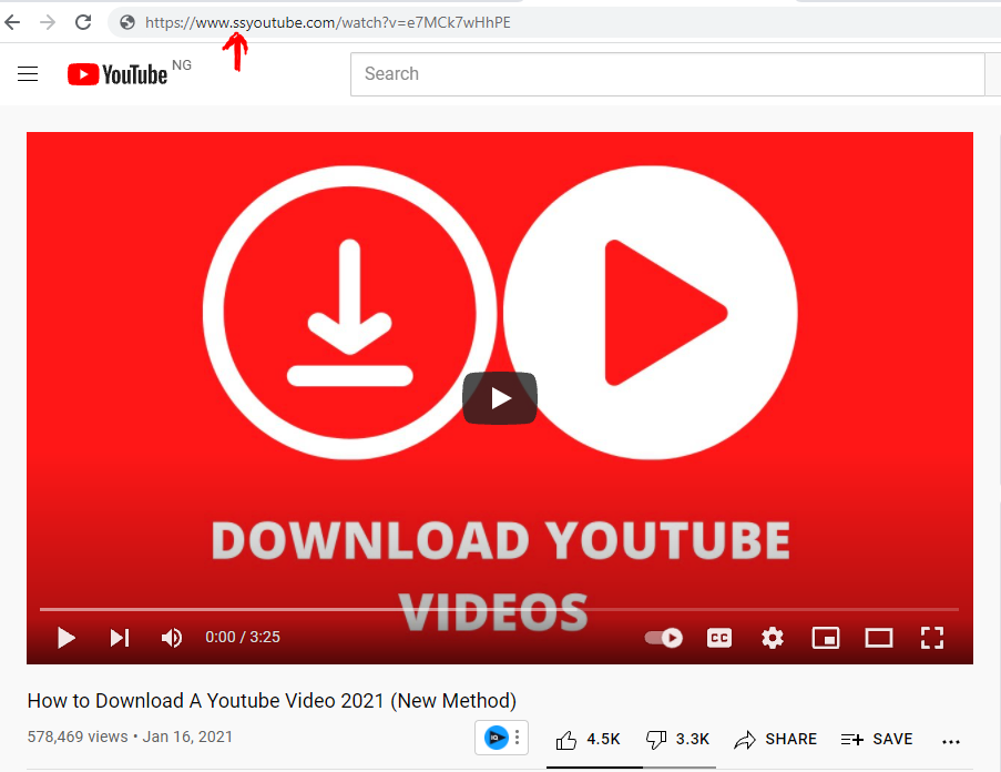 download quality YouTube mp4 video using the SS method