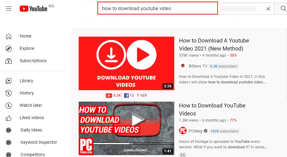 download quality YouTube mp4 video using the SS method