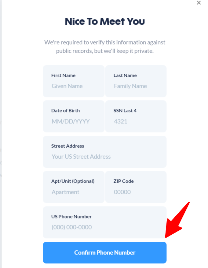 Privacy accounts registered 