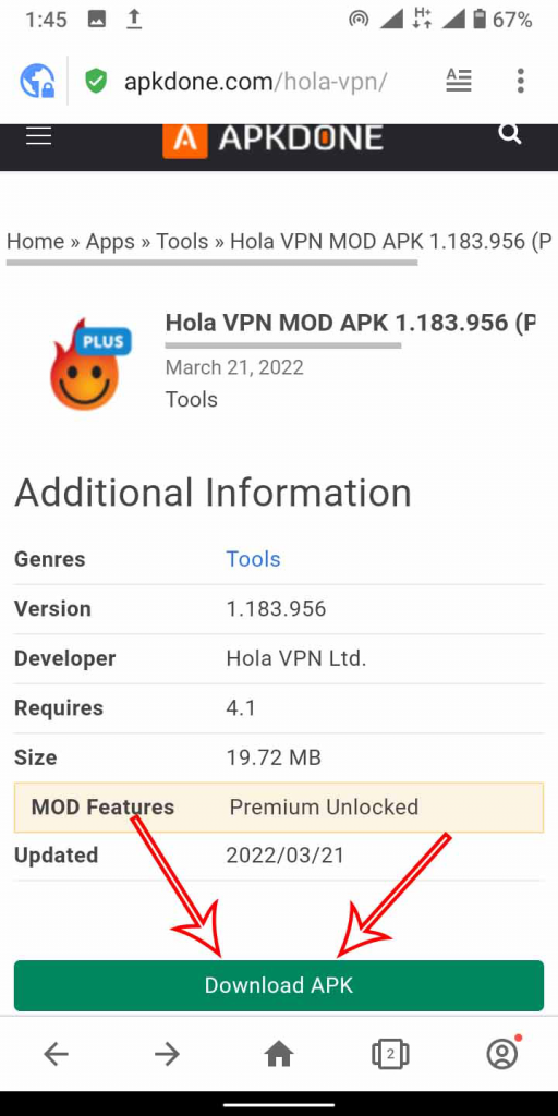 download hola vpn from apkpure.com