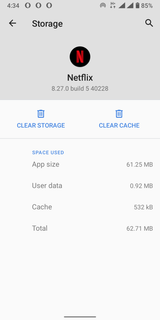 clear Netflix  existing data