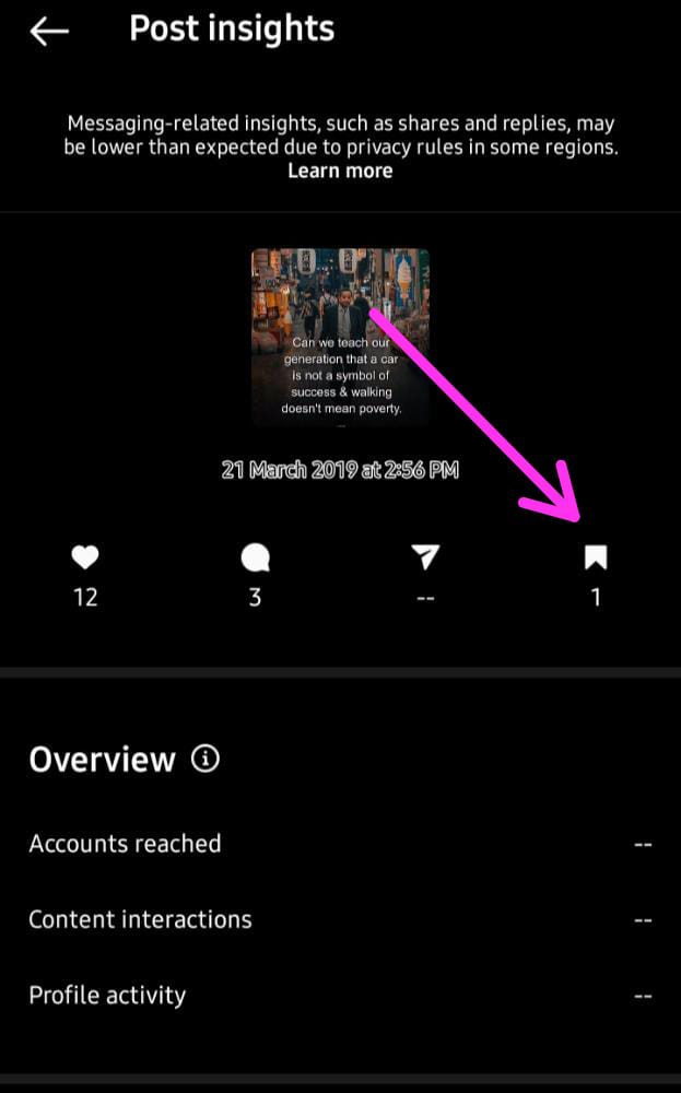 Tap view insights.