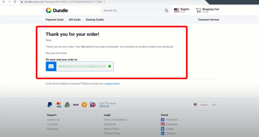 Thank you for your order