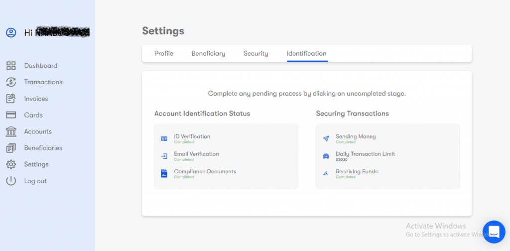 geegpay Identification