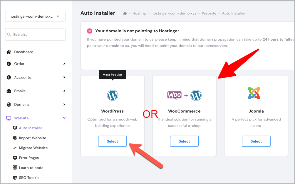 Installing WordPress
