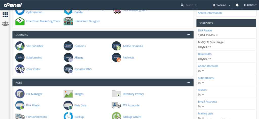 cPanel login URL