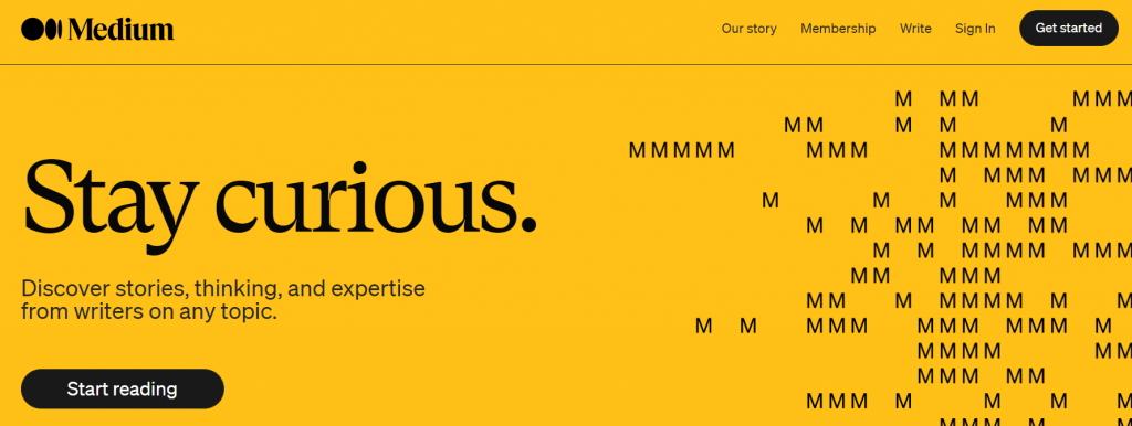 sign up medium