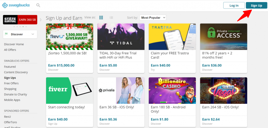Sign up For Free Swagbucks Accounts and earn